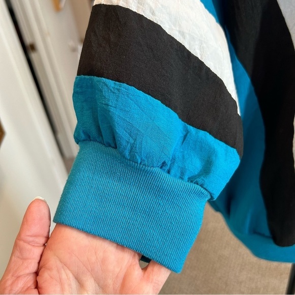 Vintage Cortiva Colorblock Bowling Top Teal Blue Size Medium - Picture 5 of 10
